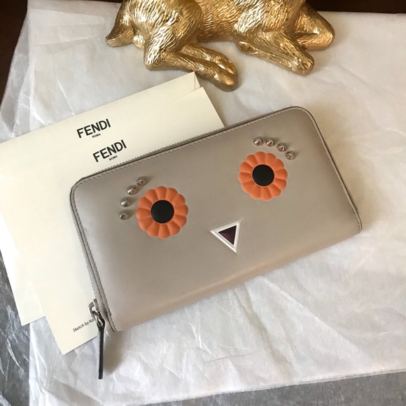 Fendi Handbags - Auth. Fendi New Sienna Owl Continental Zip Wallet